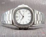 AAA Replica Patek Philippe Nautilus Watches Stainless Steel White Dial